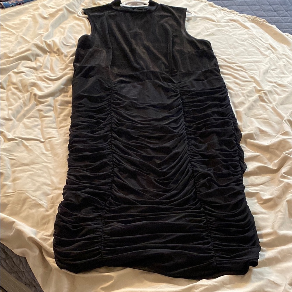 torrid Black Ruched Midi Dress